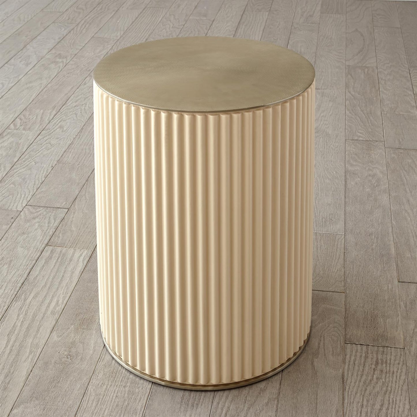 Camille Side Table - White Bronze - Grats Decor Interior Design & Build Inc.