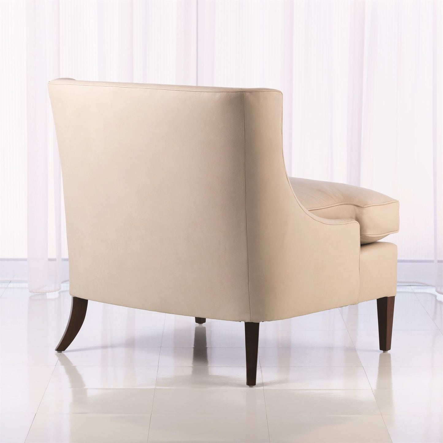 Severn Lounge Chair - Beige Leather - Grats Decor Interior Design & Build Inc.