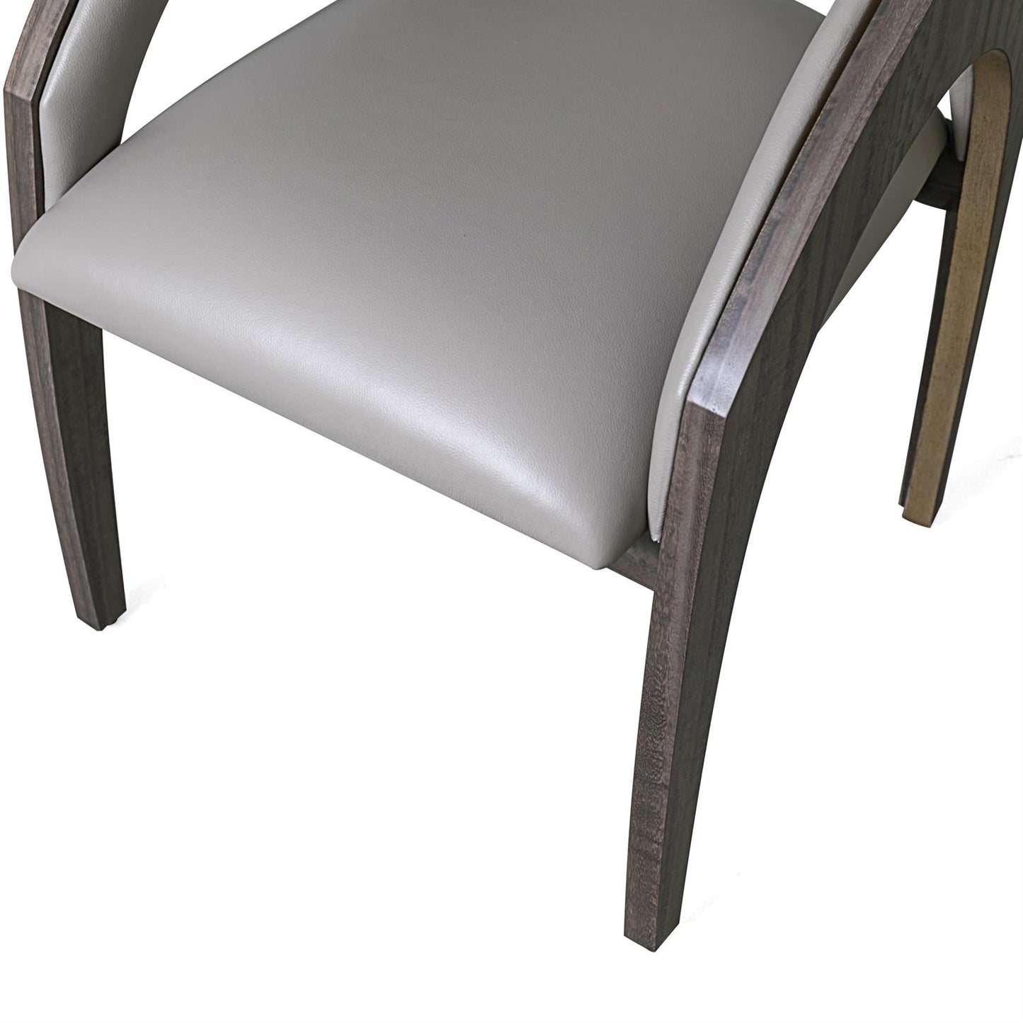 Arches Occasional Chair - Grey Leather - Grats Decor Interior Design & Build Inc.