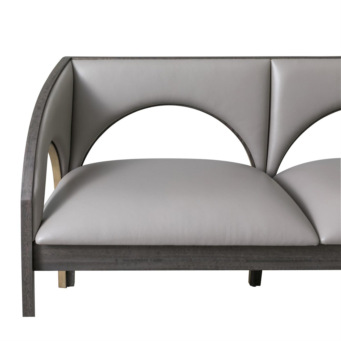 Arches Bench - Grey Leather - Grats Decor Interior Design & Build Inc.