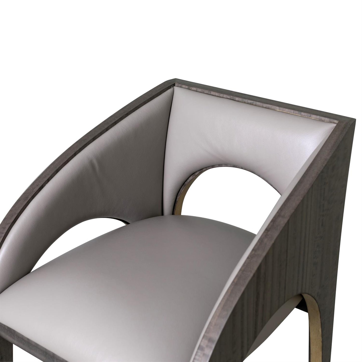 Arches Counter Stool - Grey Leather - Grats Decor Interior Design & Build Inc.