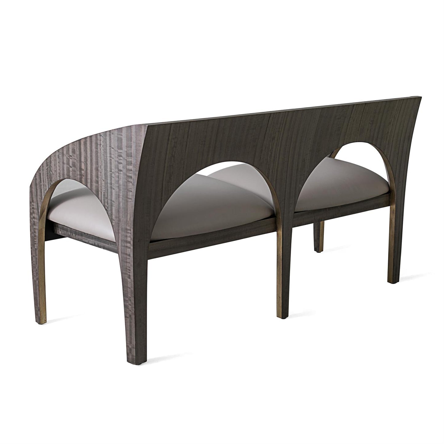 Arches Bench - Grey Leather - Grats Decor Interior Design & Build Inc.