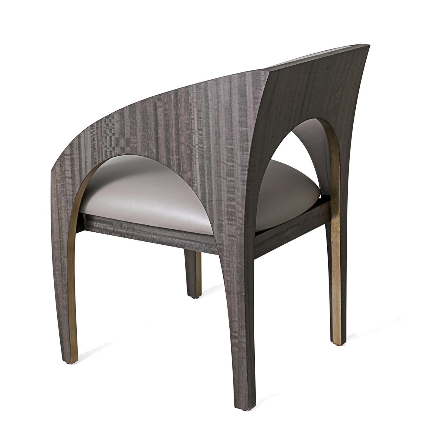 Arches Occasional Chair - Grey Leather - Grats Decor Interior Design & Build Inc.