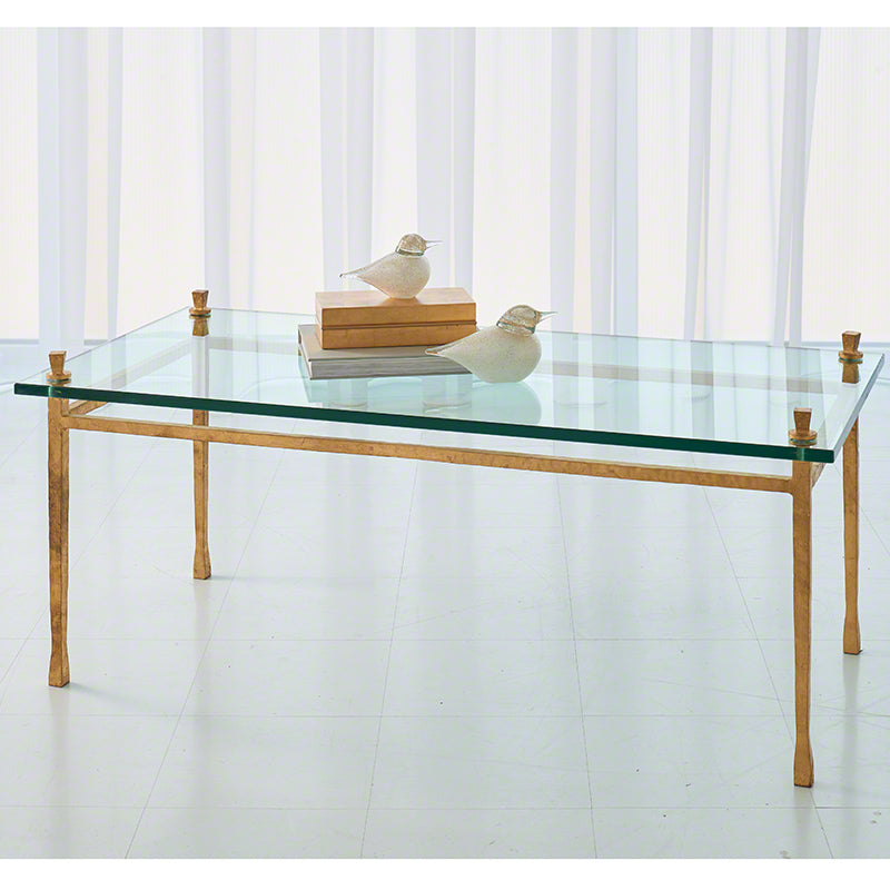 Quad Pod 50" Cocktail Table-Gold Leaf - Grats Decor Interior Design & Build Inc.