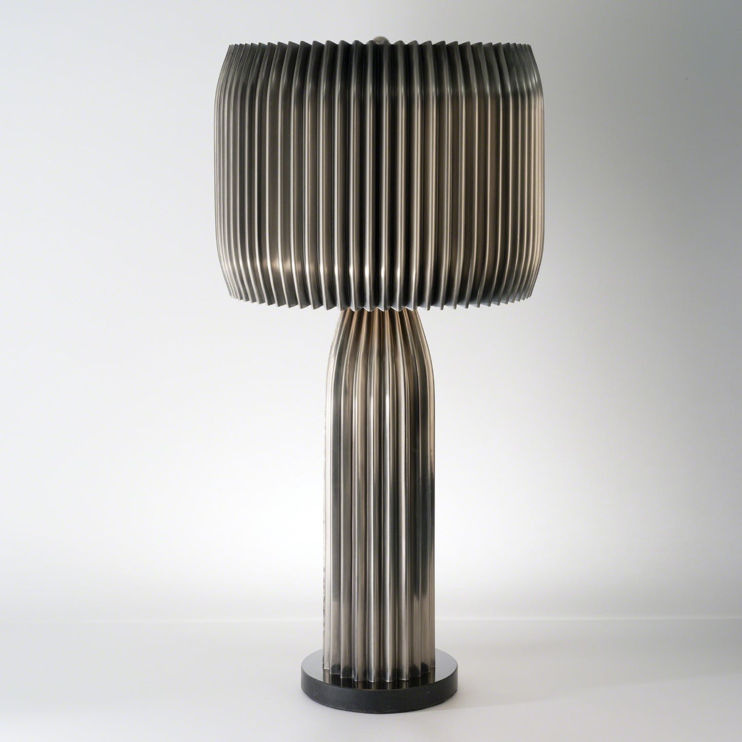 Crimp Table Lamp - Antique Nickel - Grats Decor Interior Design & Build Inc.