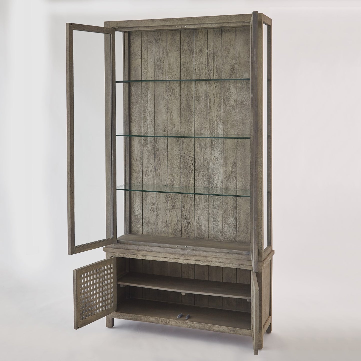 Driftwood 48"W x 94"H Vitrine - Grey - Grats Decor Interior Design & Build Inc.