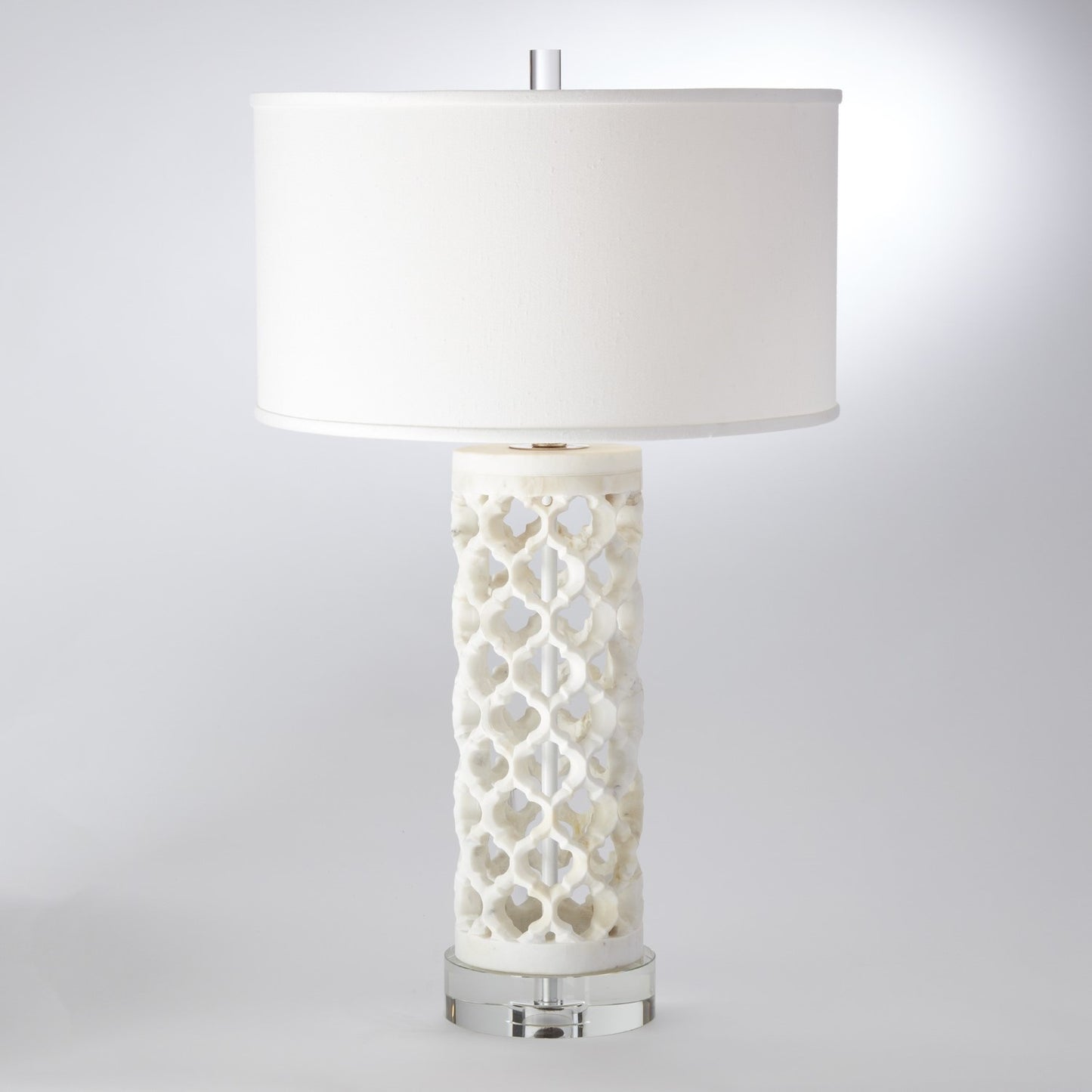 Round Arabesque Marble Table Lamp - Grats Decor Interior Design & Build Inc.