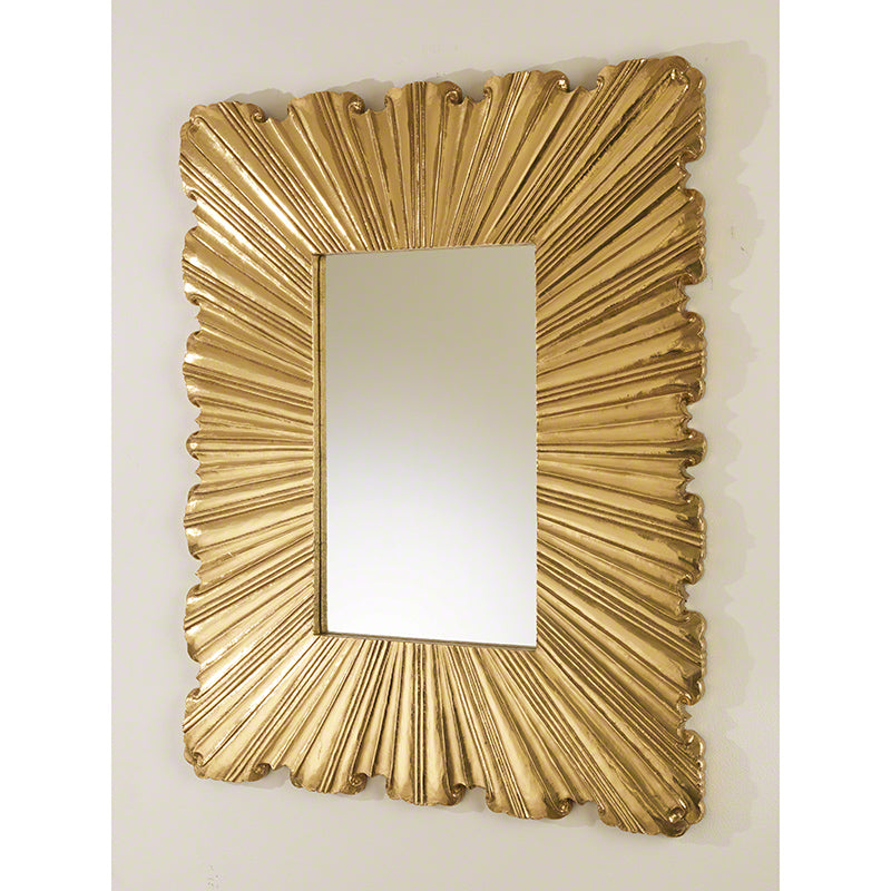 Linen Fold Mirror - 2 sizes - Brass - Grats Decor Interior Design & Build Inc.