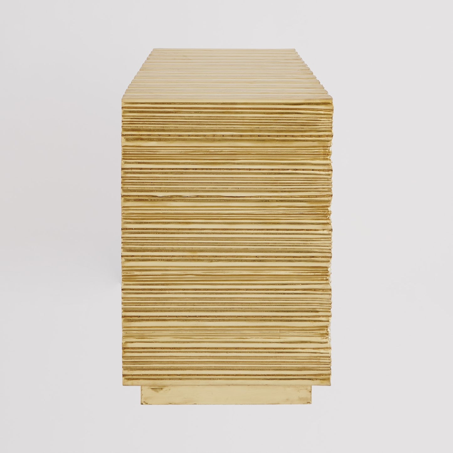 Linen Fold Cabinet - Brass - Grats Decor Interior Design & Build Inc.