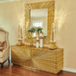 Linen Fold Mirror - 2 sizes - Brass - Grats Decor Interior Design & Build Inc.