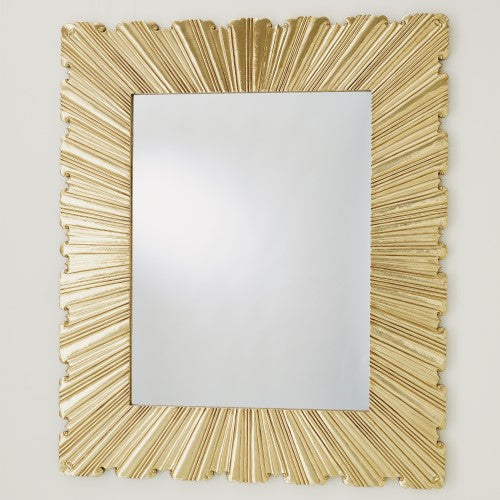 Linen Fold Mirror - 2 sizes - Brass - Grats Decor Interior Design & Build Inc.