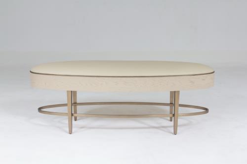 Ellipse Bench - Ivory - Grats Decor Interior Design & Build Inc.