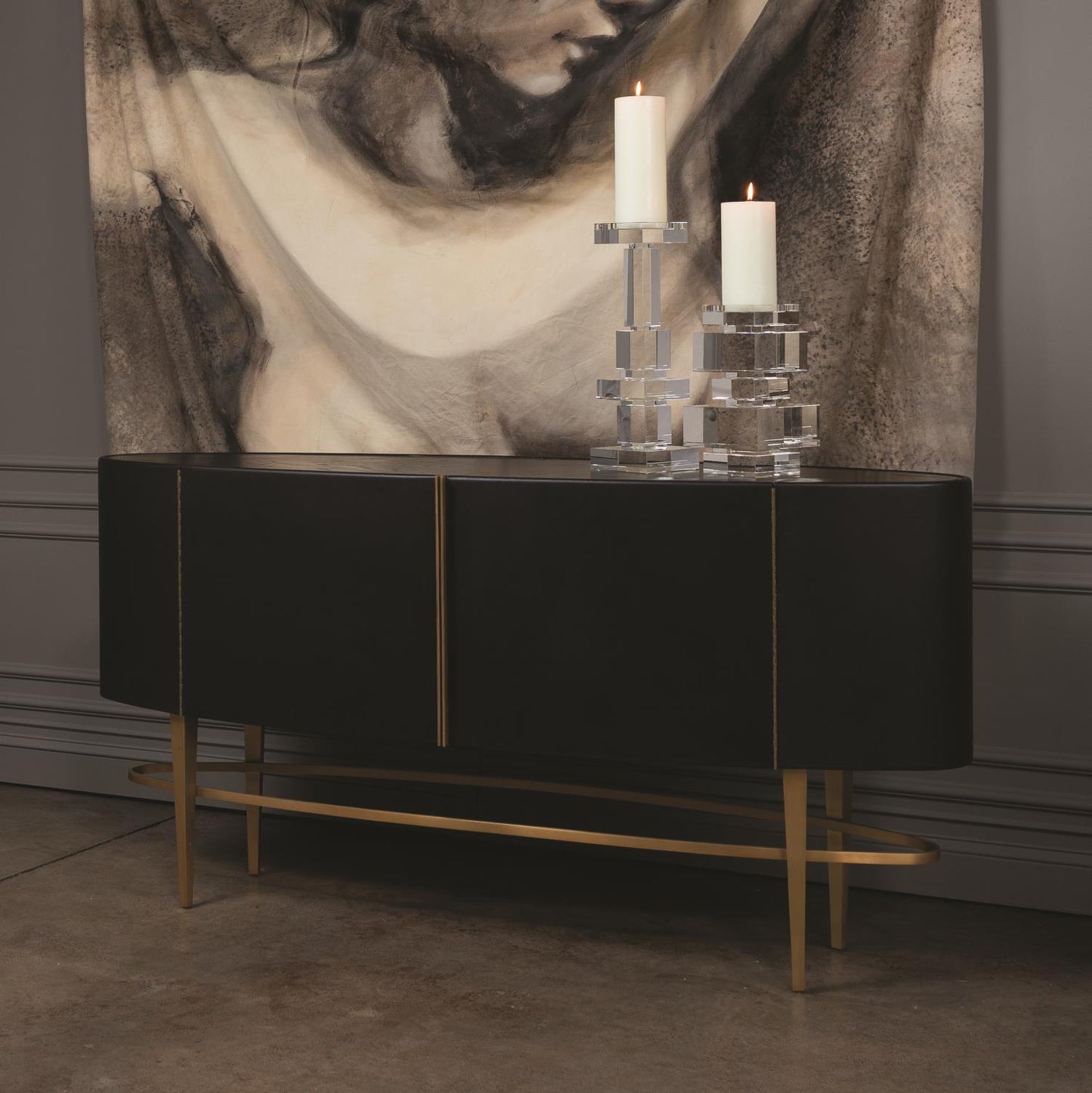 Ellipse Sideboard - Ebony - Grats Decor Interior Design & Build Inc.