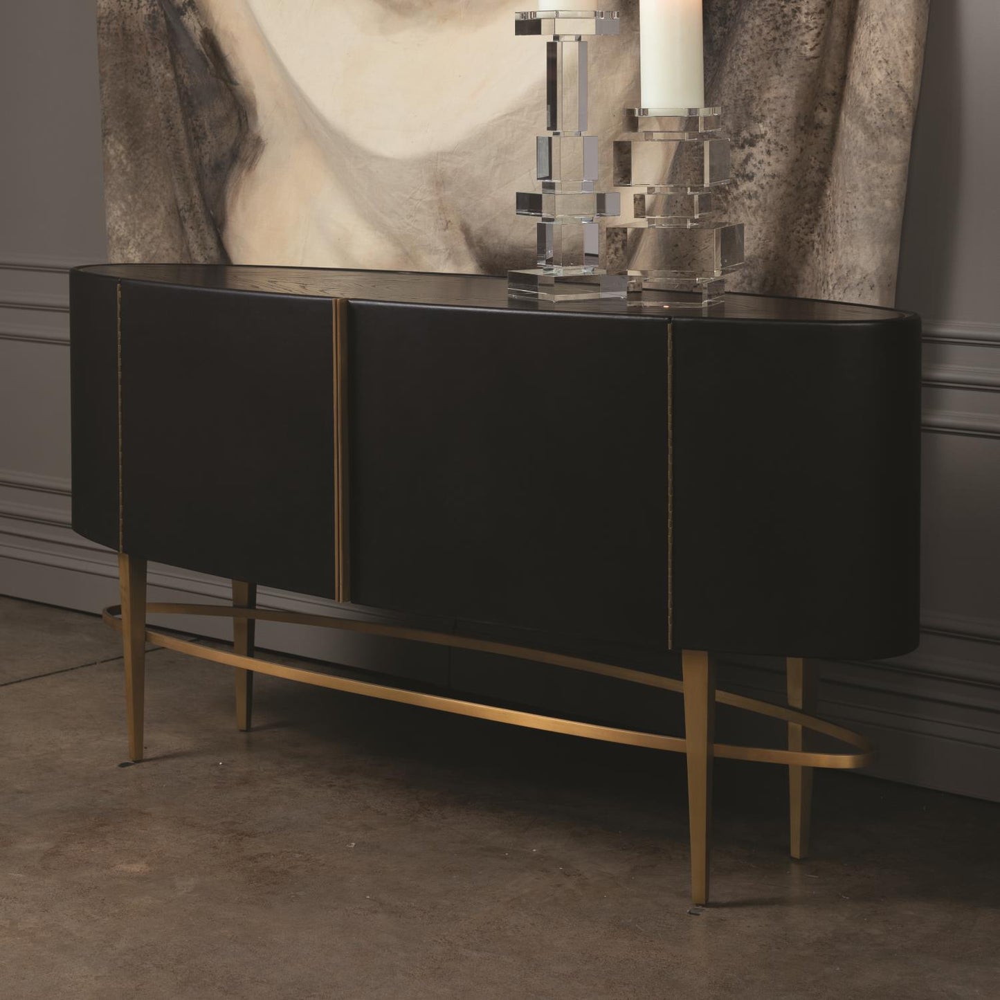 Ellipse Sideboard - Ebony - Grats Decor Interior Design & Build Inc.