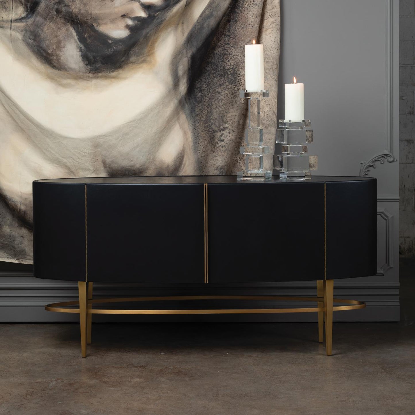 Ellipse Sideboard - Ebony - Grats Decor Interior Design & Build Inc.