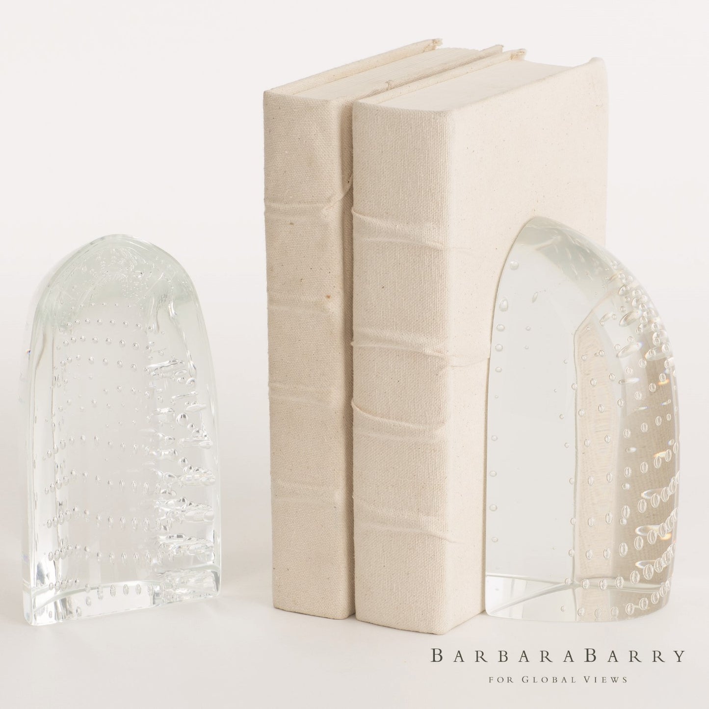 Barbara Barry Iceberg Bookends - Dewdrop Clear - Grats Decor Interior Design & Build Inc.