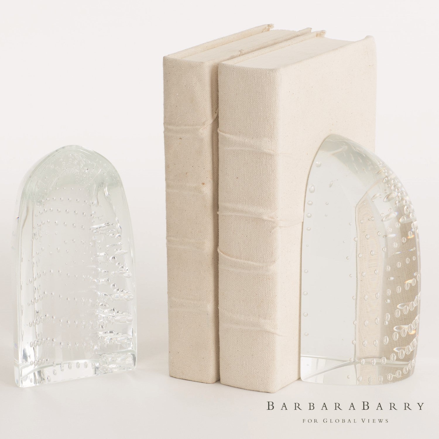 Barbara Barry Iceberg Bookends - Dewdrop Clear - Grats Decor Interior Design & Build Inc.