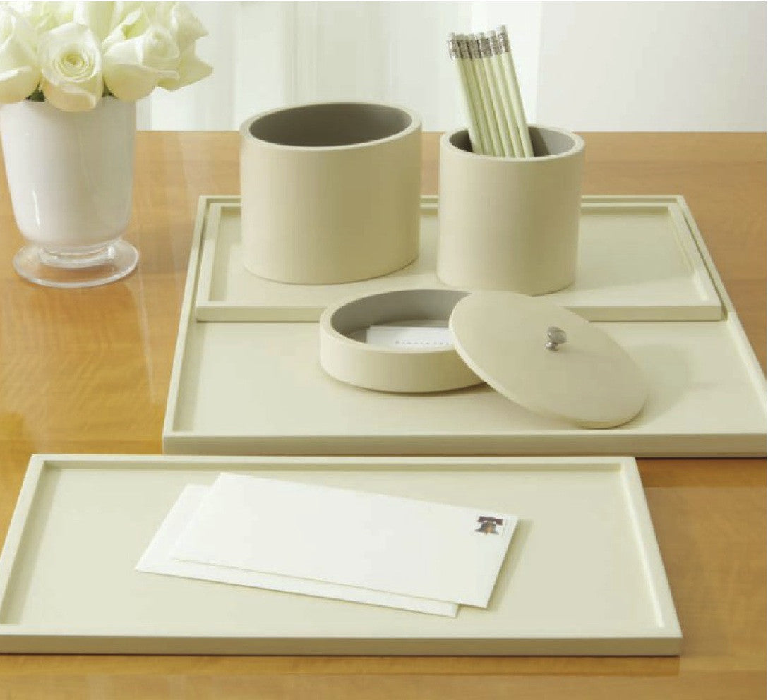 Barbara Barry S/3 Nesting Trays - Ivory Lacquer - Grats Decor Interior Design & Build Inc.
