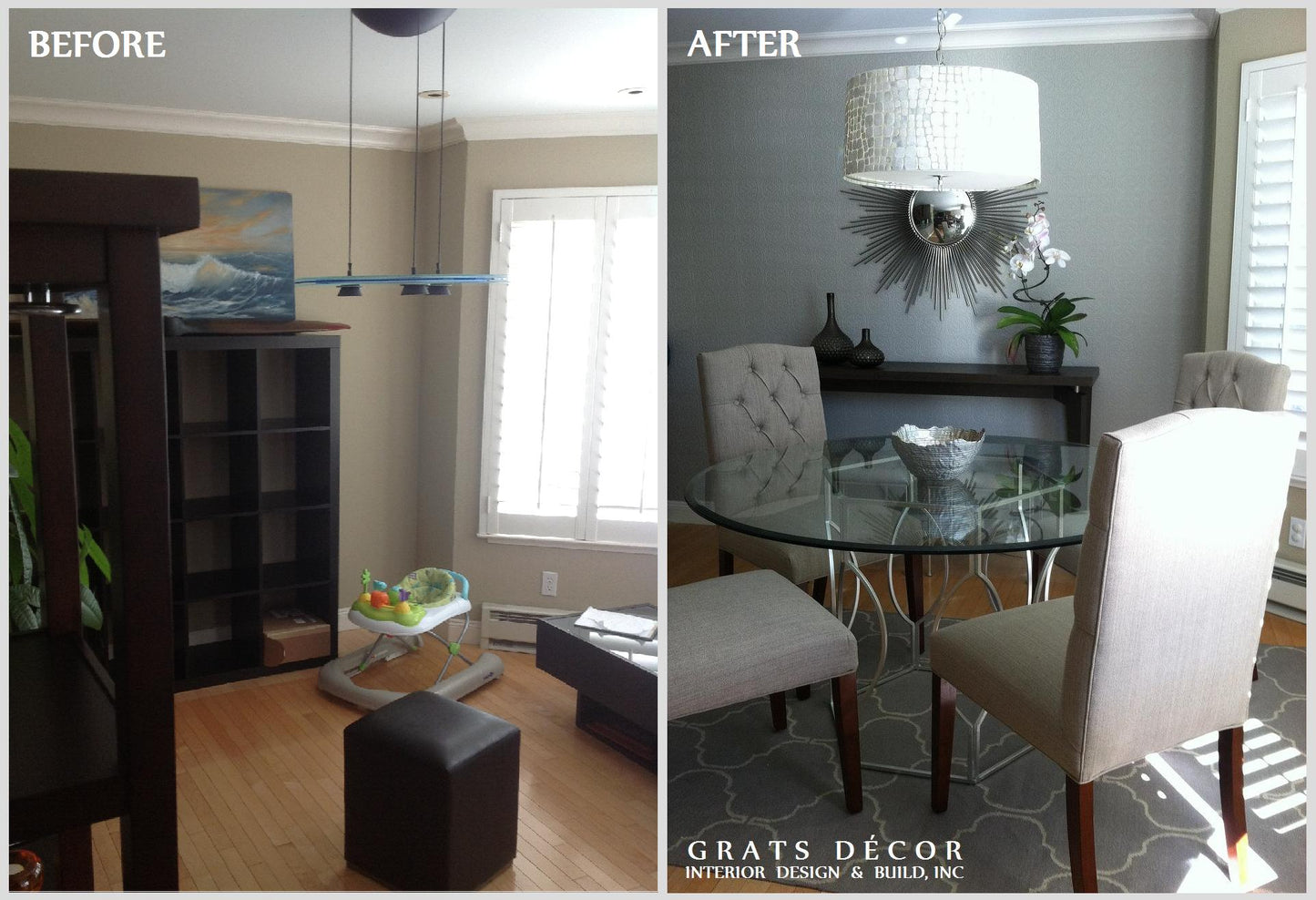 Marina Dining Room Remodel - Grats Decor Interior Design & Build Inc.