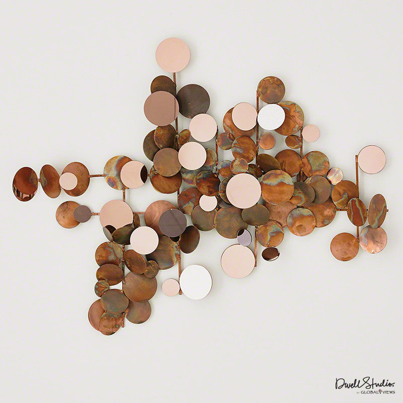 Dot Wall Decor Sculpture - Copper - Grats Decor Interior Design & Build Inc.