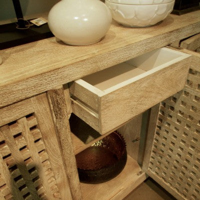 Driftwood 71"W Lattice Credenza - Grats Decor Interior Design & Build Inc.