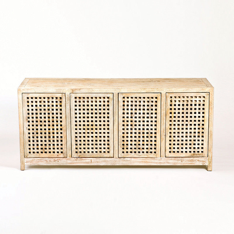 Driftwood 71"W Lattice Credenza - Grats Decor Interior Design & Build Inc.