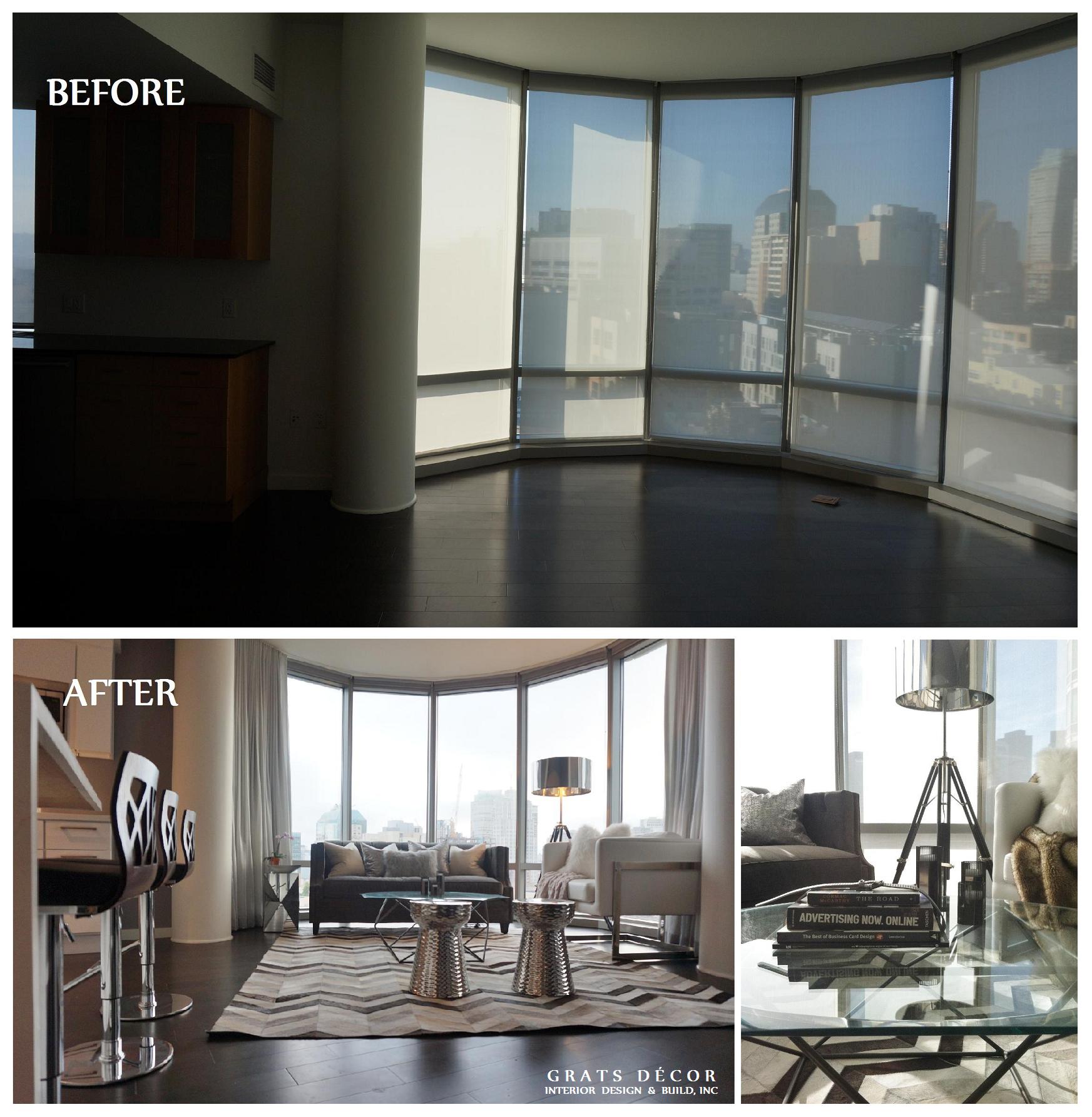 Yerba Buena Living Room - Grats Decor Interior Design & Build Inc.