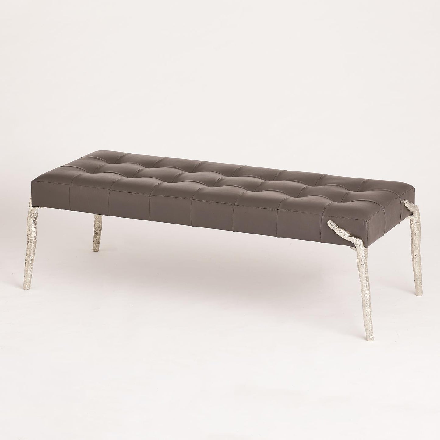 Bristol Branch Bench - Graphite Leather