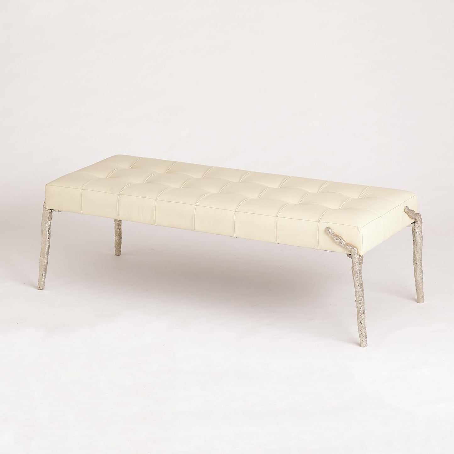 Bristol Branch Bench - Milk Leather