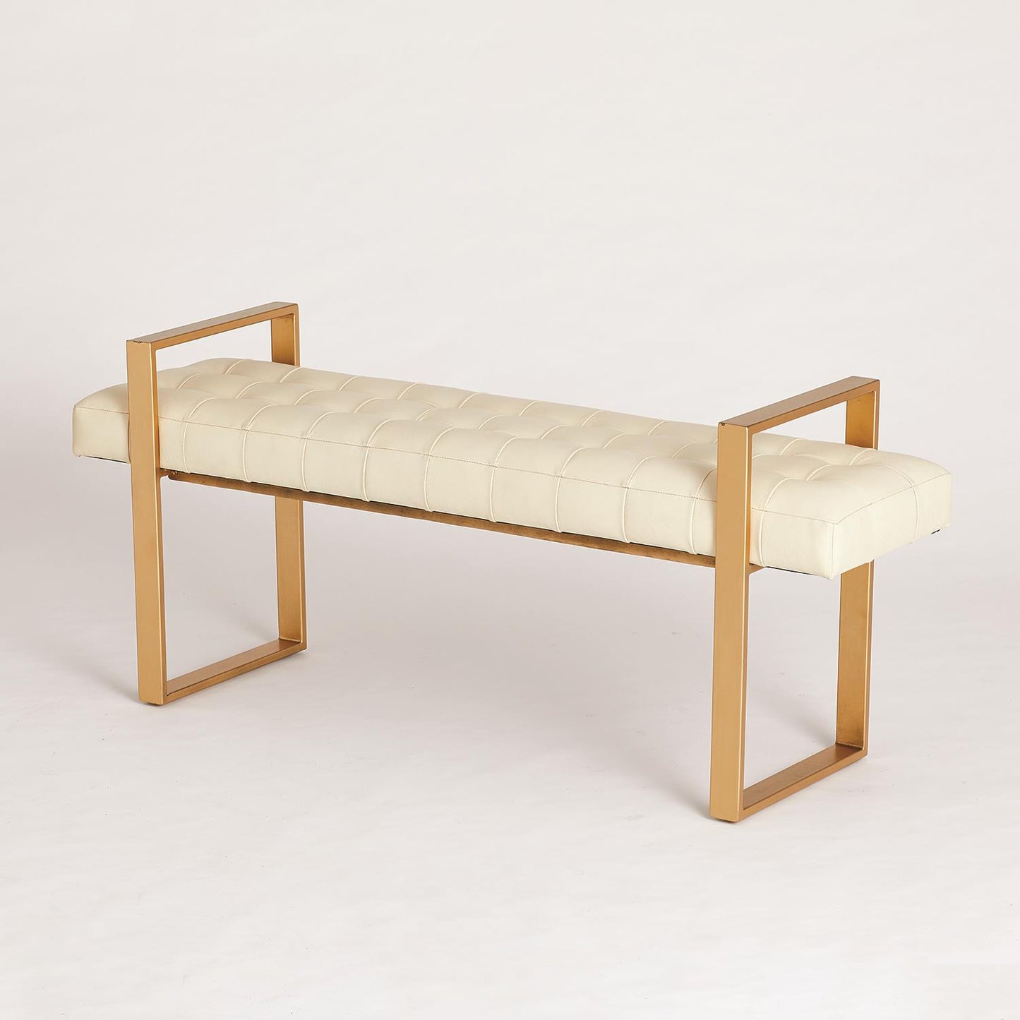 Dakota Bench - Milk Leather