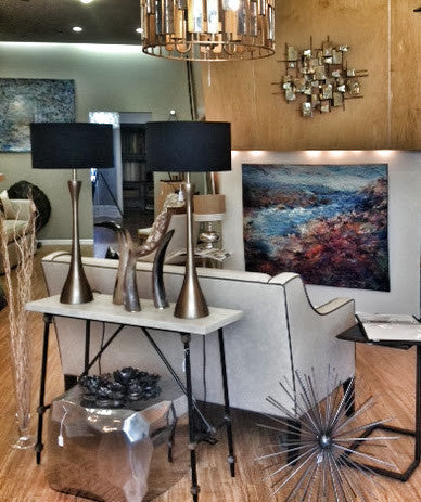 Folded Brass Wall Decor - Grats Decor Interior Design & Build Inc.