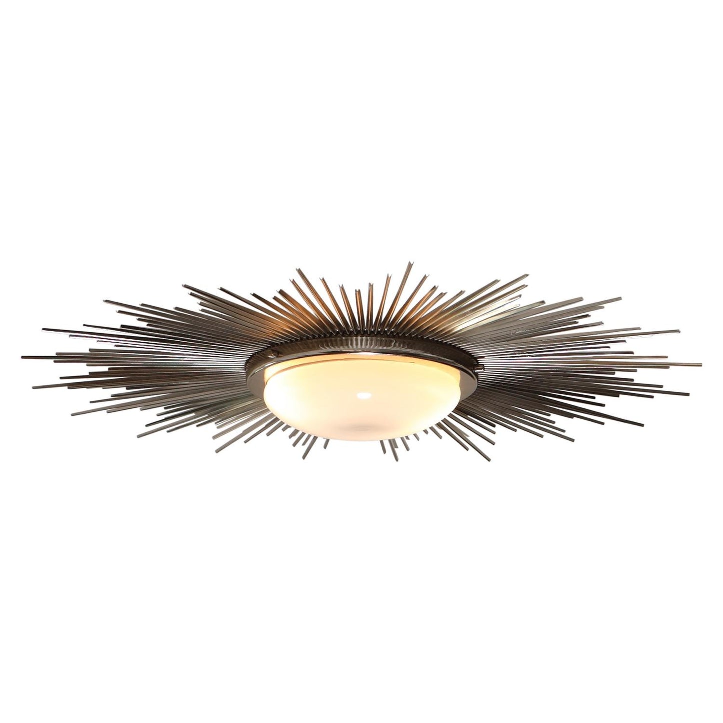 Sunburst Light Fixture - Nickel - Grats Decor Interior Design & Build Inc.