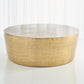 Izmir Hammered 35"Dia/48"Dia Coffee Table - Brass