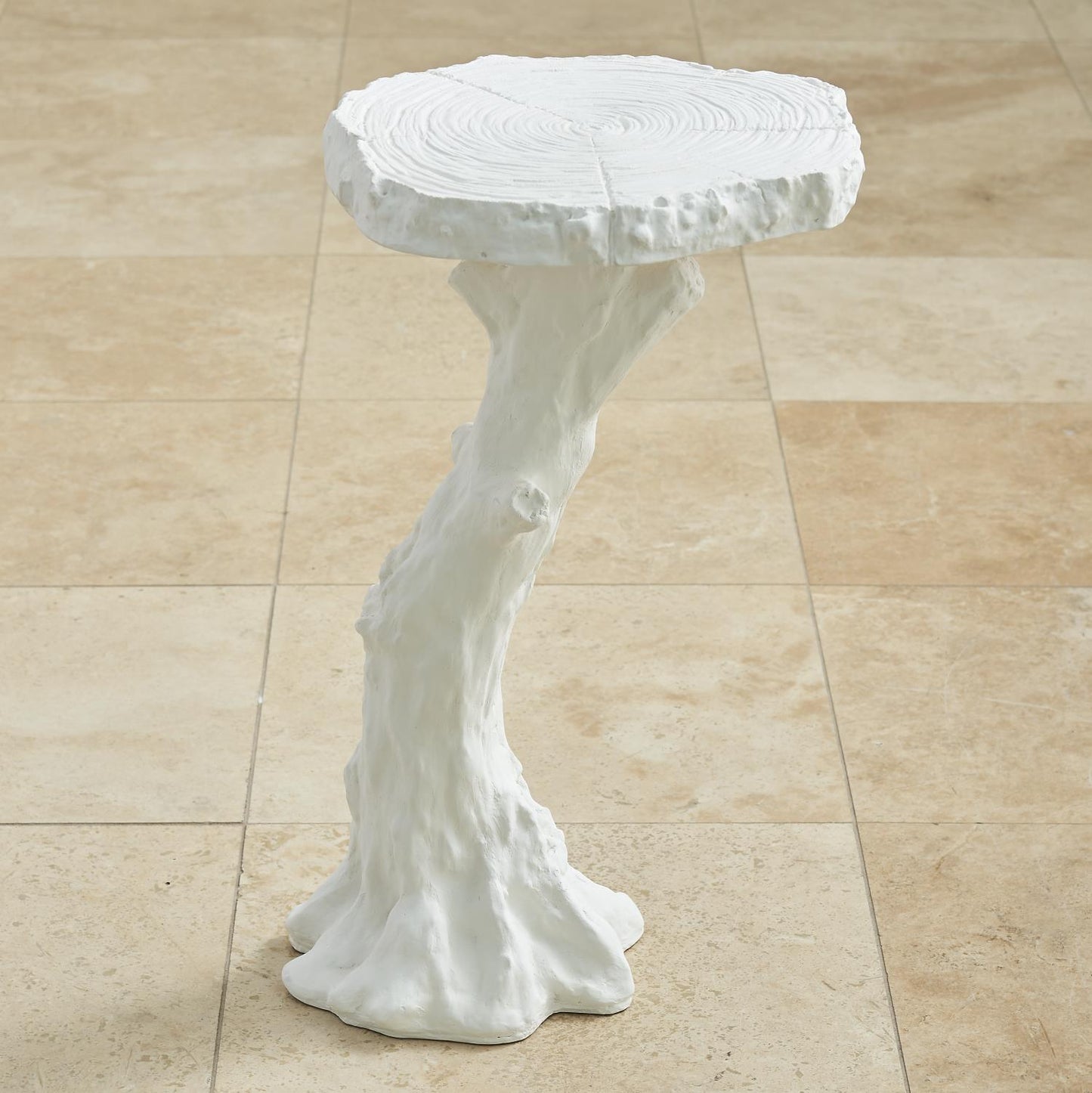 Faux Bois Table - White - Grats Decor Interior Design & Build Inc.