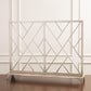 Chinoise Fret Fireplace Screen - Nickel