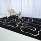 Squiggle Rug - Black/Ivory - 2 sizes