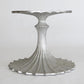 Flute Table 60"Dia Cerused Oak Top w/34" Silver Leaf Base