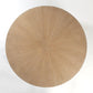 Flute Table 60"Dia Cerused Oak Top w/34" Silver Leaf Base