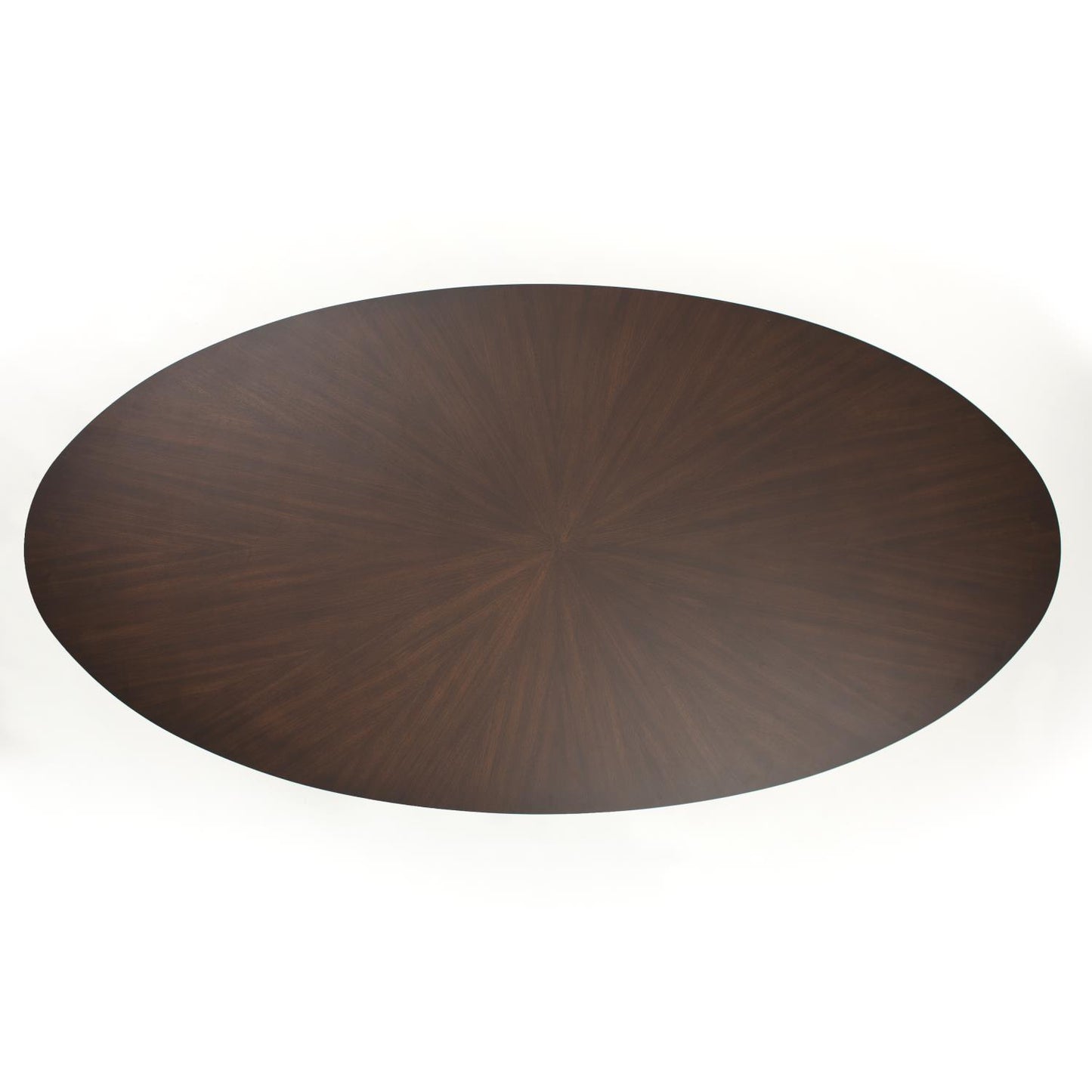 Flute Table 96" Oval Walnut Top w/26" Gold Leaf Base