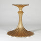 Flute Table 48"Dia White Marble Top w/26" Gold Leaf Base