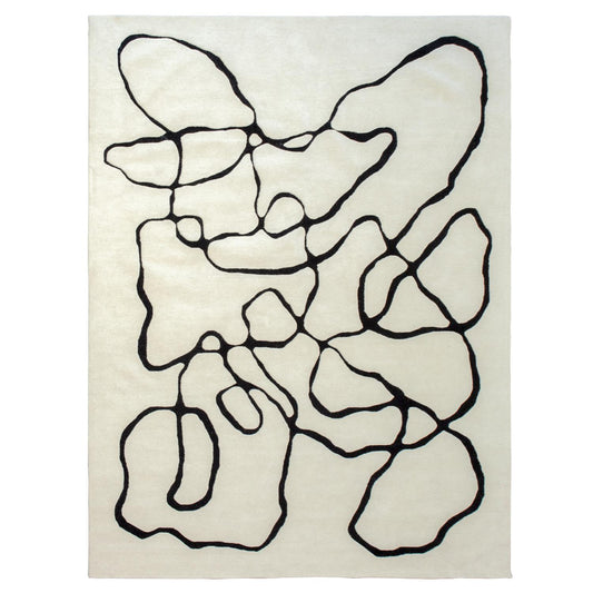 Squiggle Rug - Ivory/Black - 2 sizes