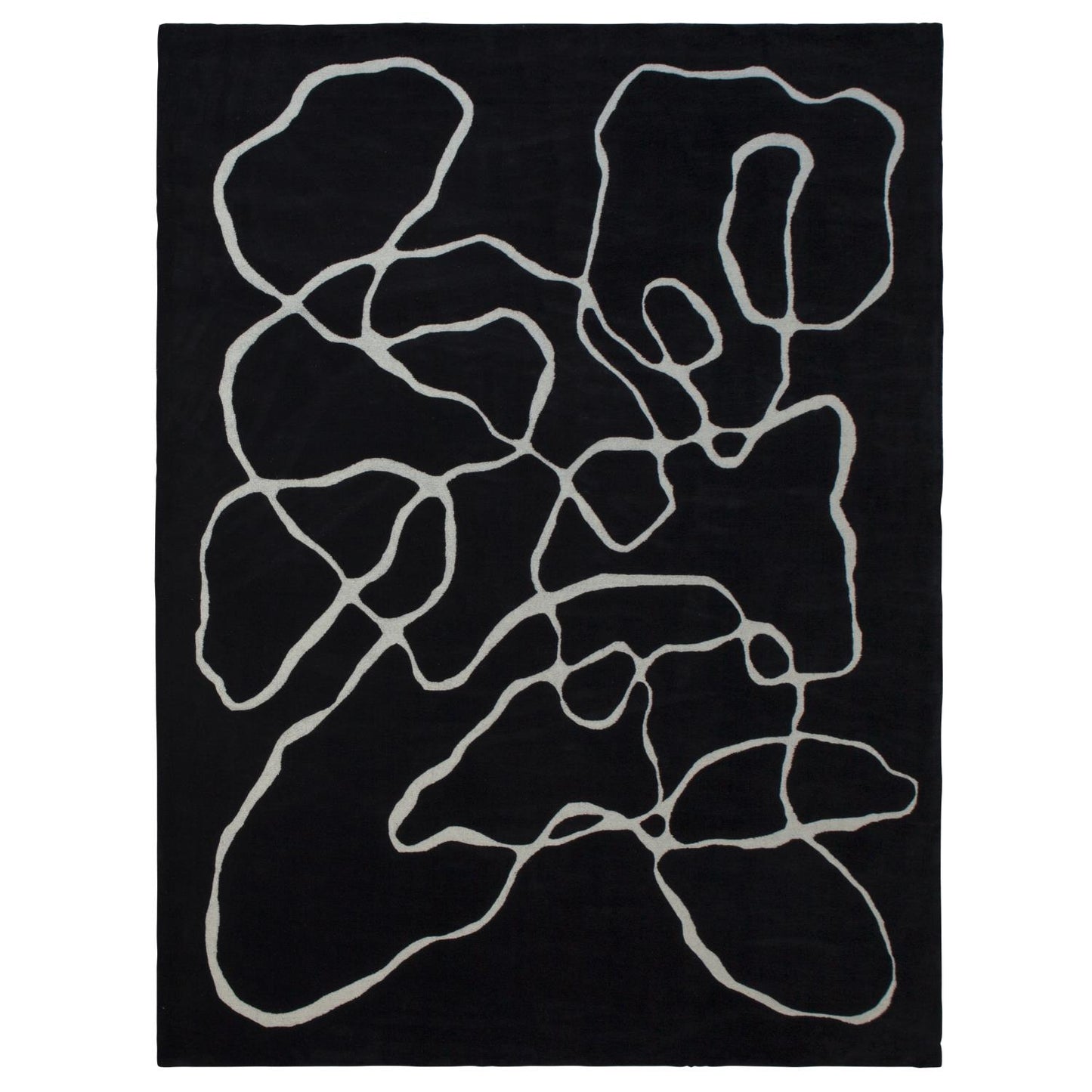 Squiggle Rug - Black/Ivory - 2 sizes