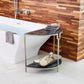 Demilune Side Table - Silver - Grats Decor Interior Design & Build Inc.