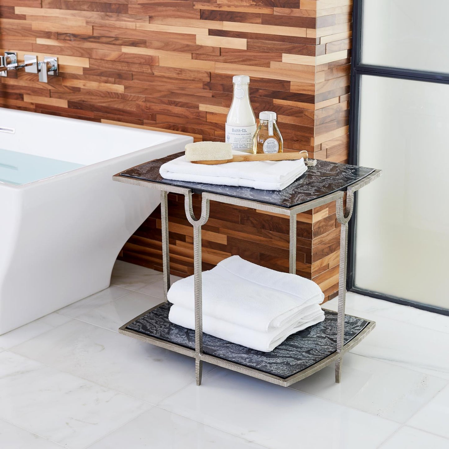 Curve Side Table - Silver