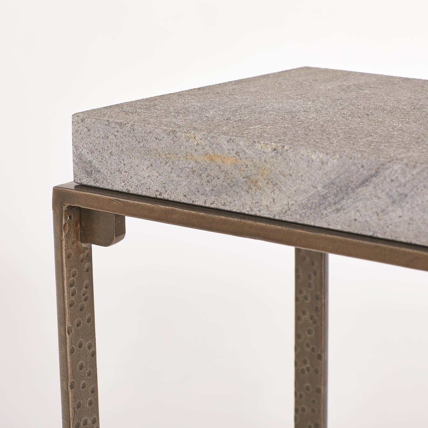 Zen Side Table w/Flamed Granite - Bronze - 2 sizes - Grats Decor Interior Design & Build Inc.
