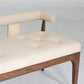 Moderno Bench - Ivory Marble Leather