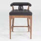 Moderno Counter Stool - Black Marble Leather