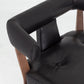 Moderno Bar Stool - Black Marble Leather