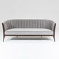 Channel Back Sofa - Silversmith Fabric
