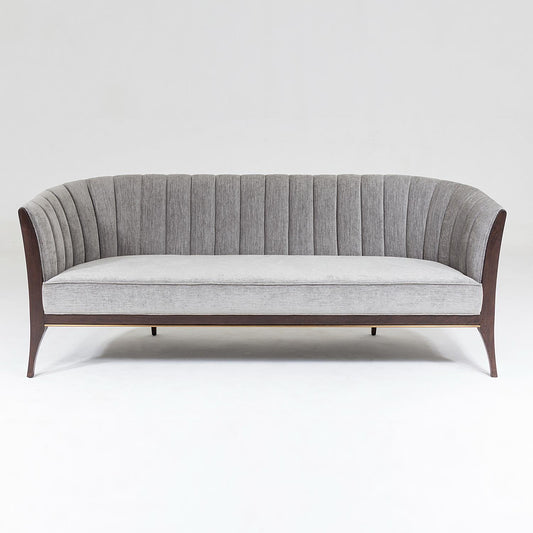 Channel Back Sofa - Silversmith Fabric